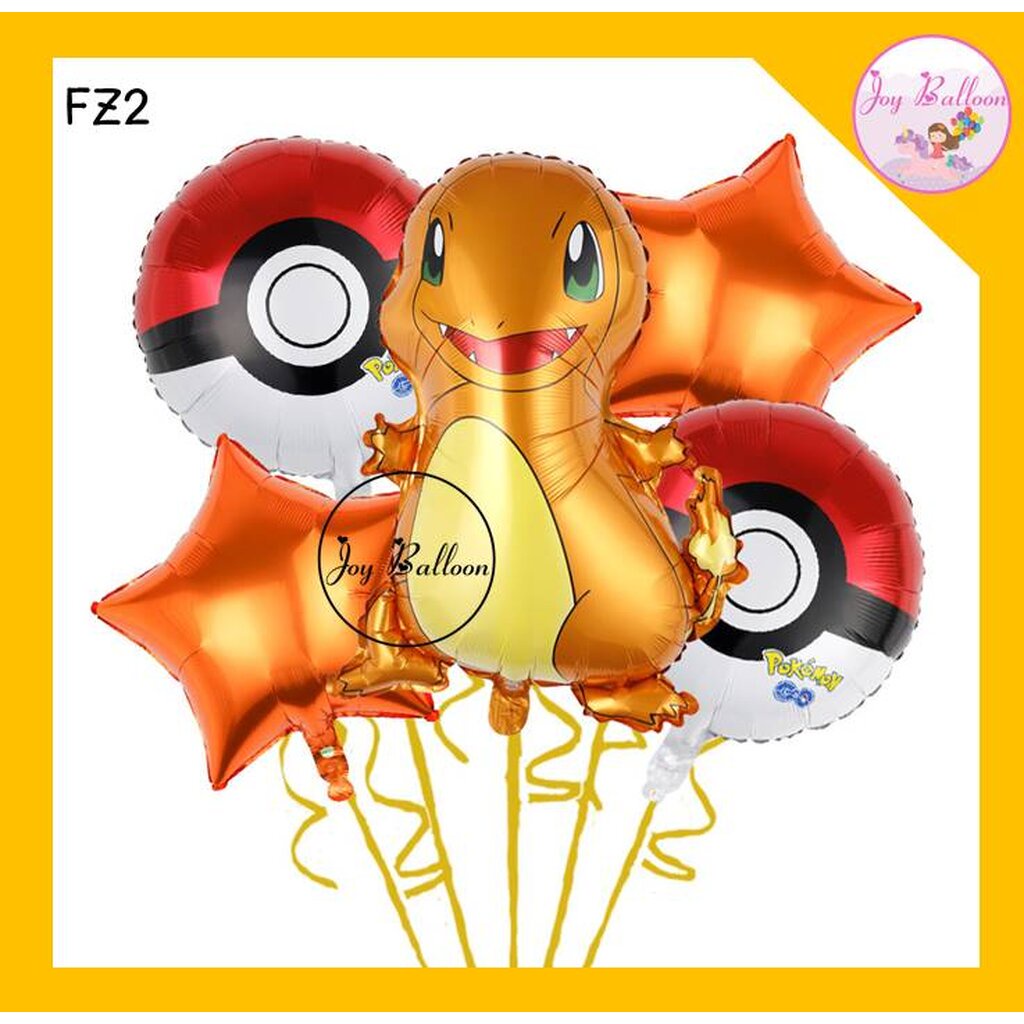 ลูกโป่งโปเกมอน Pokemon (ส่งเร็วจากกรุงเทพ) ชุดละ 6 ชิ้น รูปที่ 4