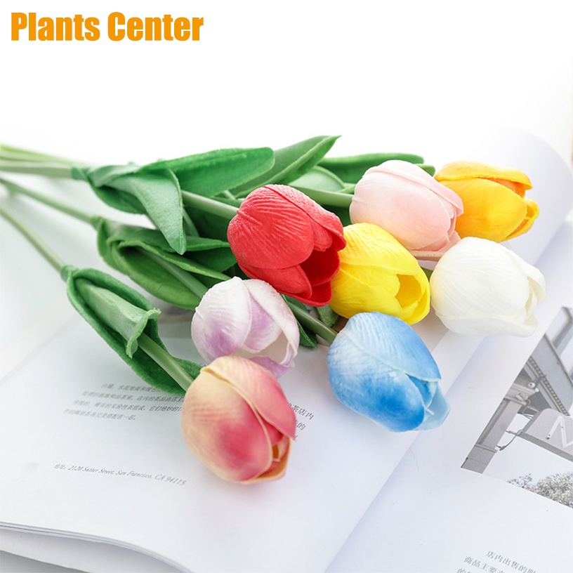 Plants Center P007ดอกไม้ปลอม ดอกทิวลิปประดิษฐ์ ดอกไม้ประดิษฐ์ ตกแต่งบ้าน งานแต่งงาน