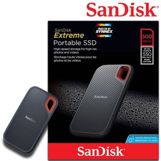 500 GB PORTABLE SSD (เอสเอสดีพกพา) SANDISK EXTREME PORTABLE SSD (SDSSDE60-500G-G25)