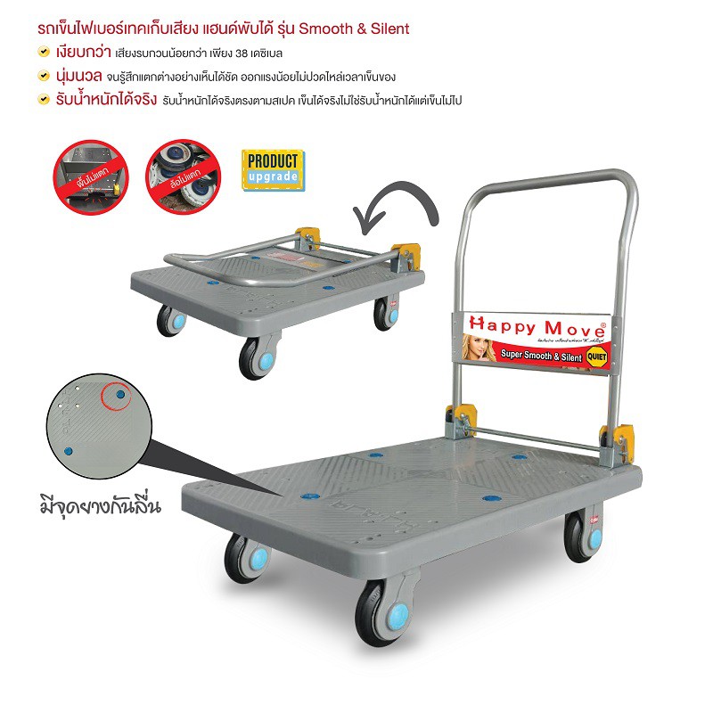 รถเข็นเก็บเสียงรับน้ำหนัก300-450กก.รถเข็นของใช้งานในห้างคอนโดห้องสมุดได้ เข็นเงียบ ไม่ทำพื้นเป็นรอย - รูปที่ 3