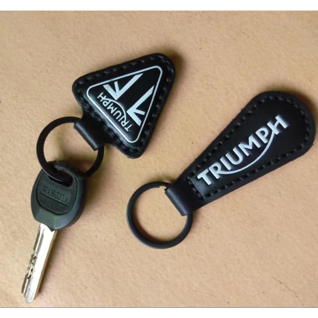 motorcycle leather key chain car shop custom gift TIGER SPORT 850 900GT 765 TRIDENT 660 STREET TRIPL