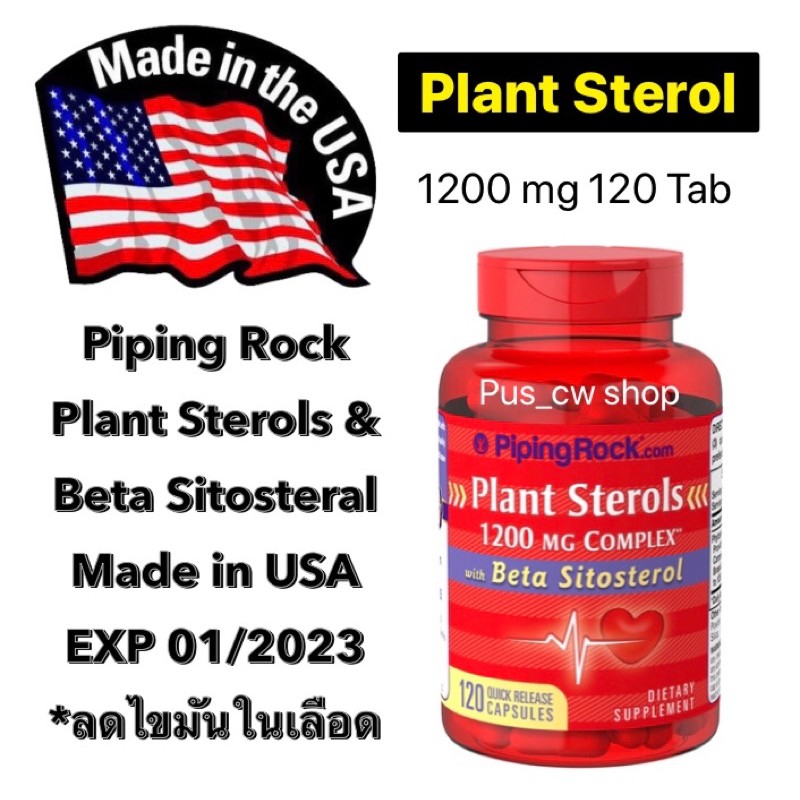 คุ้มที่สุด! Plant Sterols (Phytosterols) 1200 mg 120 เม็ด