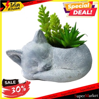 ไม้อวบน้ำในกระถางรูปแมว SPRING 01 ต้นไม้ประดิษฐ์ ARTIFICIAL SUCCULENT PLANT IN CAT POT SPRING 01 อุปกรณ์ตกแต่งสวน