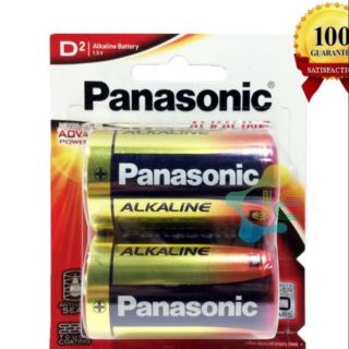 ถ่านอัลคาไลน์  D (แพ็ค 2 ก้อน) Panasonic 2x6 = 12ก้อน