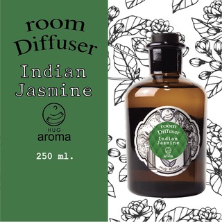 กลิ่น Jasmine ดอก มะลิ 250-1000 ML ก้านไม้หอม ก้านไม้หอมปรับอากาศ Hug Aroma Reed Diffuser ภายในบ้าน Indian Jasmine