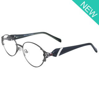 MATSUDA แว่นตา รุ่น M-46 สีเทา กรอบเต็ม ขาสปริง วัสดุ สแตนเลส สตีล (สำหรับตัดเลนส์) กรอบแว่นตา Eyeglasses