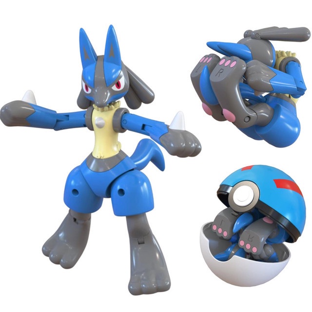 Pokemon Figure Variant Ball ของเล่นรุ่น Lucario Pocket Monsters Action Figure ของขวัญ