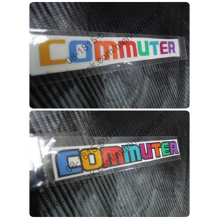 สติ๊กเกอร์งานตัดคอมพิวเตอร์ สำหรับติดรถ โตโยต้า คำว่า COMMUTER ติดรถ แต่งรถ sticker TOYOTA