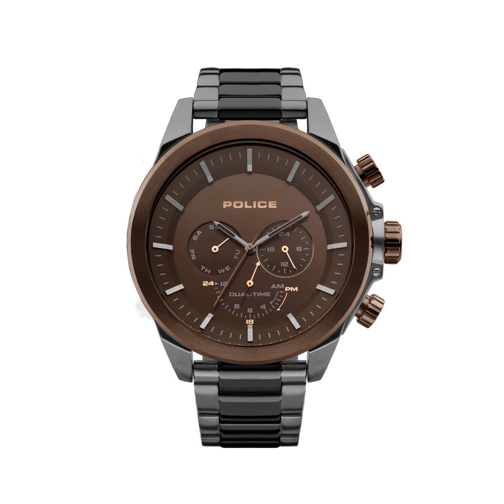 (ของแท้ประกันช้อป) POLICE นาฬิกาข้อมือผู้ชาย Multifunction BELMONT watch รุ่น PL-15970JSUBZ/12M สีดำ นาฬิกาข้อมือ