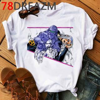 แขนสั้น เสื้อยืด jojo bizarre adventure Cotton Cartoon Tshirt T Tee Shirt women Sleeves Printed Shirt Clothes T-Shirt Sh