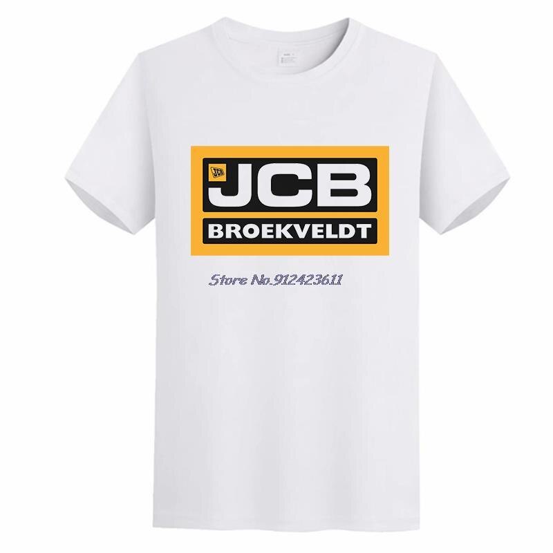 รถขุด JCB เสื้อยืดกราฟิก เสื้อยืดโอเวอร์ไซส์ เสื้อยืดแขนสั้น ฤดูร้อน O-คอ เสื้อยืด Harajuku Streetwe