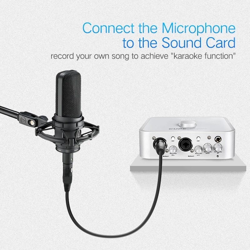 UGREEN XLR to XLR Cable, 3-Pin Microphone Male to Female Extension, XLR Male to XLR Female