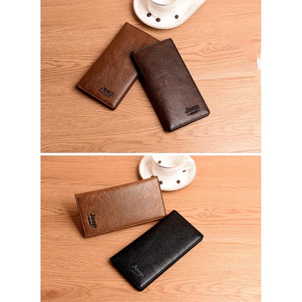 Jeep Buluo กระเป๋าสตางค์ Crush wallet กระเป๋าคลัชผู้ชาย ใบยาว สามารถใส่บัตรได้หลายใบ น้ำหนักเบา