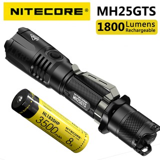 Nitecore MH25GTS ไฟฉายยุทธวิธี CREE XHP35 HD LED 1800 Lumens ชาร์จ USB กันน้ํา กลางแจ้ง