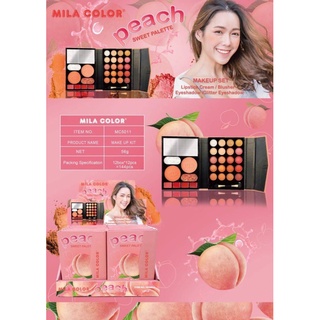 ⚡FLASH SALE⚡♡พร้อมส่งMila Color เซตแต่งหน้าลูกพีช🍑 MC5011 สวยครบจบในเซตเดียว