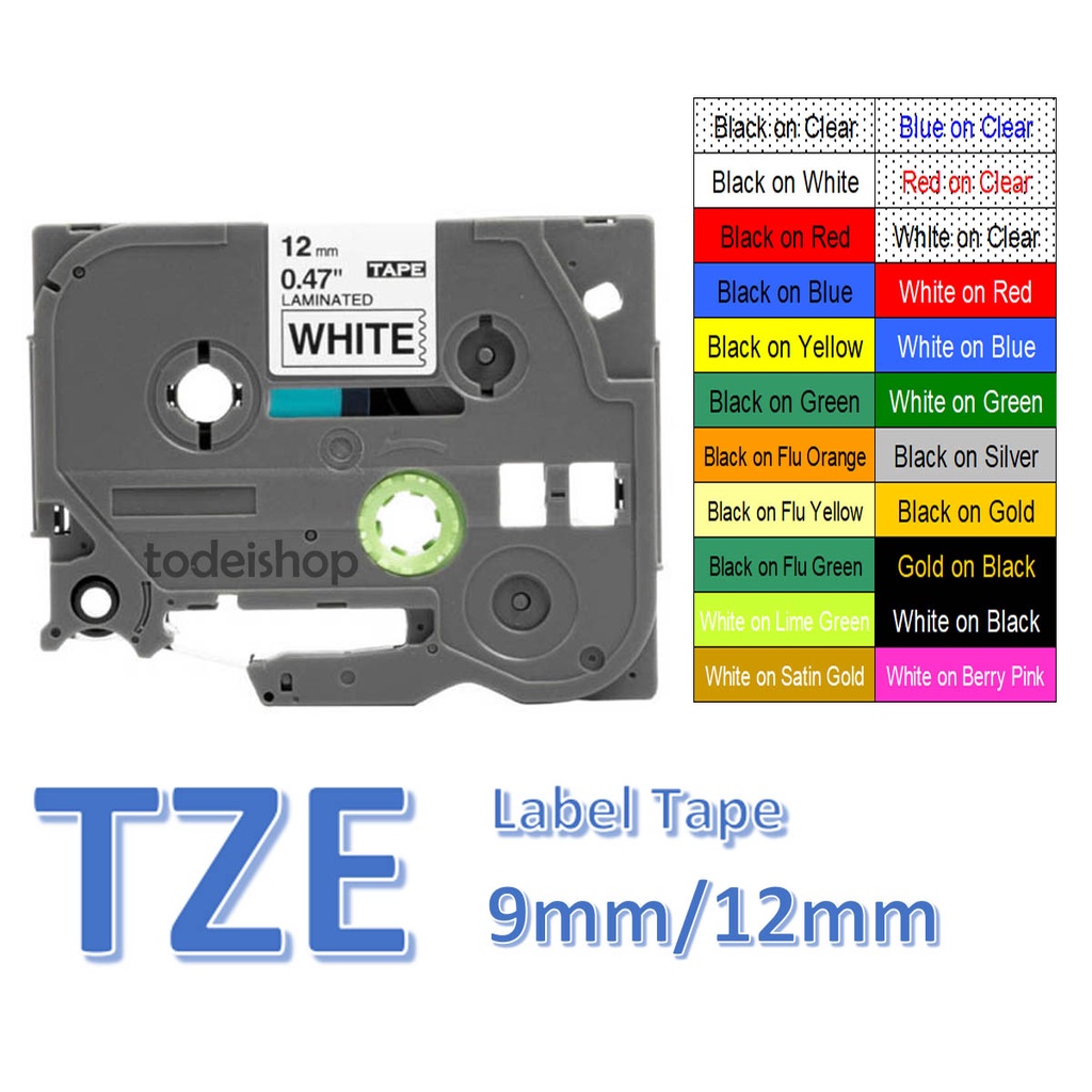 ใช้งานร่วมกับ Brother P-Touch TZe TZ 231 131 631 เทปฉลากลามิเนต, สําหรับ Ptouch PT-H107B PT-H110 PT-