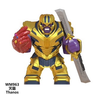 Wm963 บล็อกตัวต่อเลโก้ Thanos Marvel Super Heroes ขนาดเล็ก ของเล่นสําหรับเด็ก