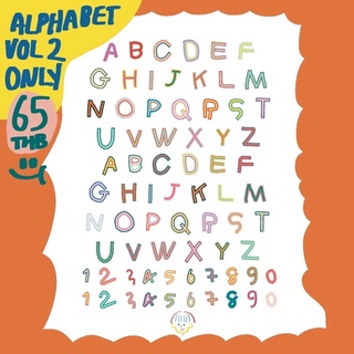 Alphabet Sticket แบบที่2 สติกเกอร์ตัวอักษร