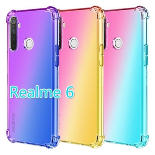 เคสโทรศัพท์มือถือ ไล่โทนสี กันแตกสี่มุม สําหรับ OPPO Realme 5 5i 6 6i Realme 5 pro