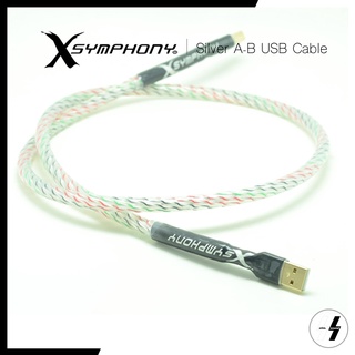 สายสัญญาณ USB | XSYMPHONY (French) - USB A/B | Microspace Copper Clad Long Crystal Sterling Silver (โปรดเช็คสต๊อก)