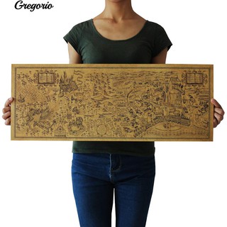 Gregorio Magic World Map กระดาษอาร์ตเวิร์กคราฟท์