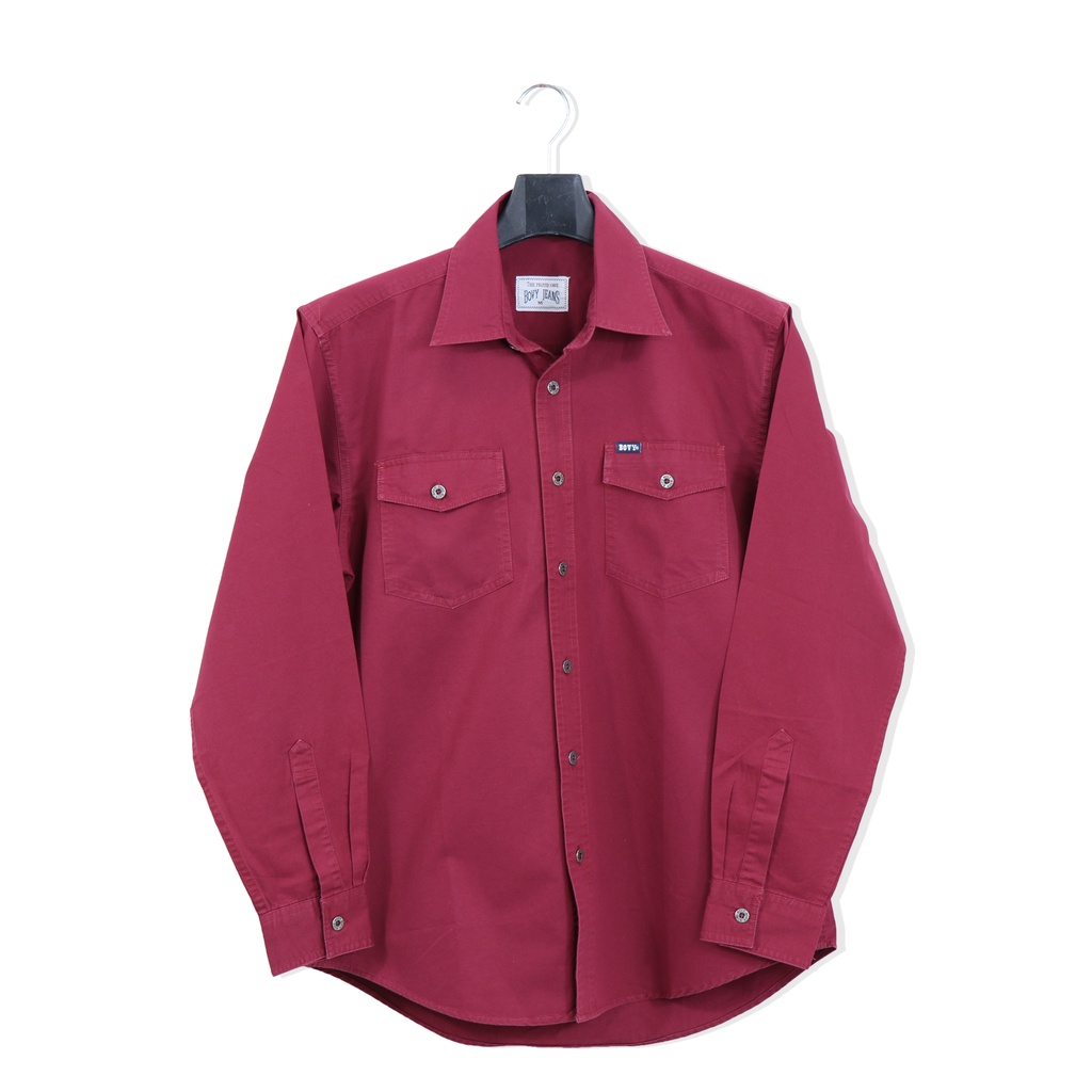 Bovy Shirt - เสื้อเชิ้ตแขนยาวสีพึ้น  รุ่นBB 3598 ,RD05 - รูปที่ 5