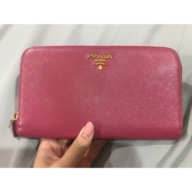 Prada zippy wallet used