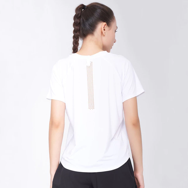 เสื้อยืดตาข่ายแขนสั้น ระบายอากาศ Plus Size S-4XL ผู้หญิง thumbnail 6