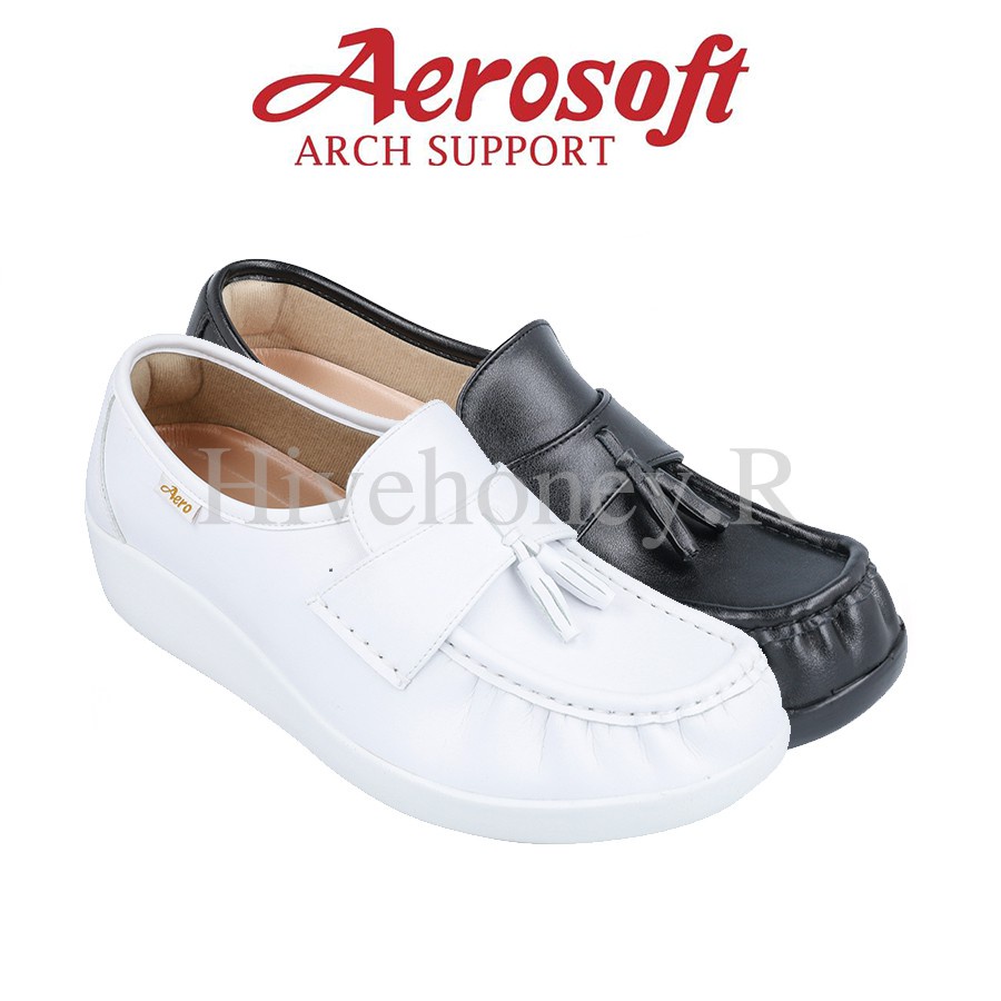 ✧☁️NW9091☁️ รองเท้าพยาบาล รองเท้าคัชชู เพื่อสุขภาพ aerosoft arch support(แอโร่ซอฟ)✽