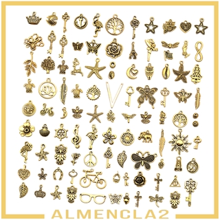 CHARMS ( Almencla2 ) จี้รูปสัตว์น่ารัก 100 ชิ้นสําหรับทําเครื่องประดับ