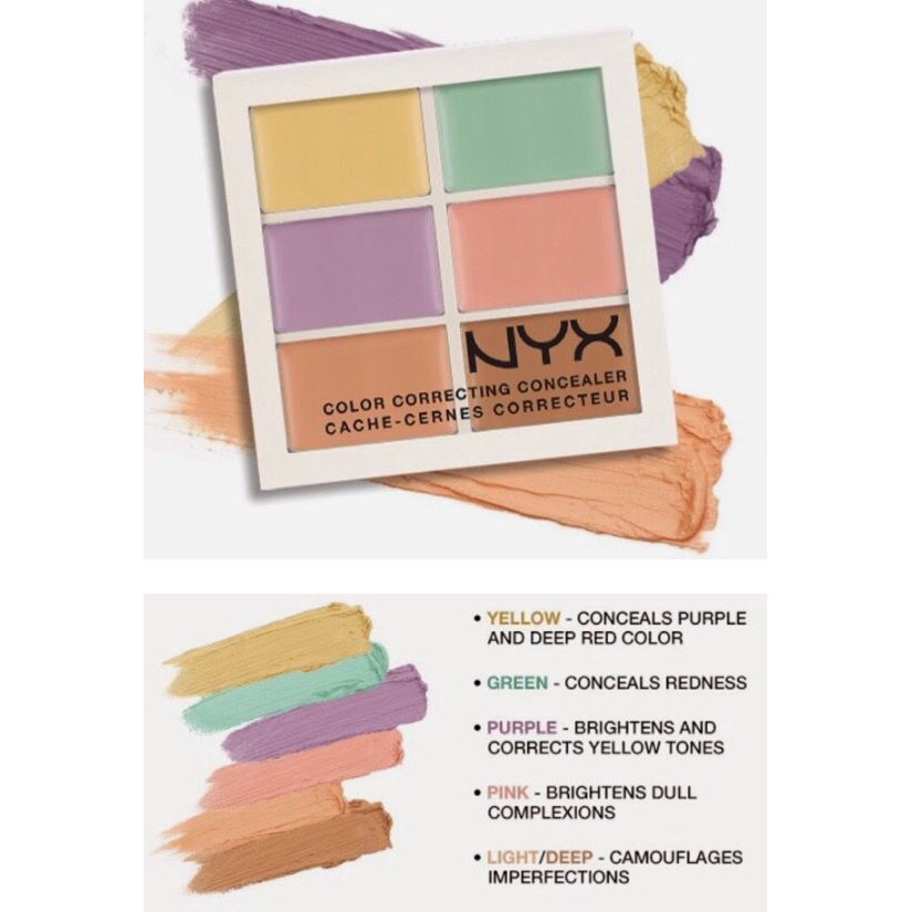 Nyx Professional Makeup Color Correcting Concealer Palette Shopee Thailand