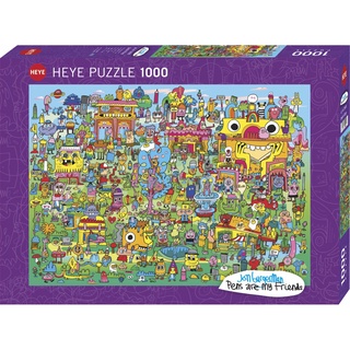 HEYE: DOODLE VILLAGE – PENS ARE MY FRIENDS by Jon Burgerman (1000 Pieces) [Jigsaw Puzzle]