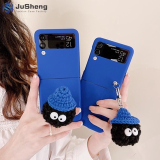 Jusheng เคสโทรศัพท์มือถือแฟชั่น ลาย Klein Blue Briquettes สําหรับ Samsung Z Flip4 Z Flip3