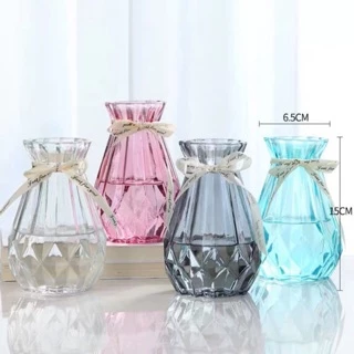 [Becky home shop] แจกันแก้ว แจกันประดับห้องสุดสร้างสรรค์ แจกันทรงยุโรป แจกันตกแต่งห้องนั้งเล่น แจกันเหลี่ยมเพรช
