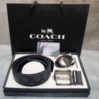 เข็มขัด Coach 2 หัวเปลี่ยน สายเป็นลายแบรนด์