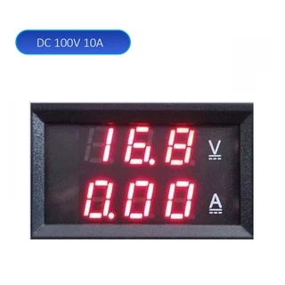 โวลต์มิเตอร์แอมมิเตอร์ดิจิทัล DC 100V 10A 50A 100A หน้าจอ LED ขนาดเล็ก 0.28 นิ้ว