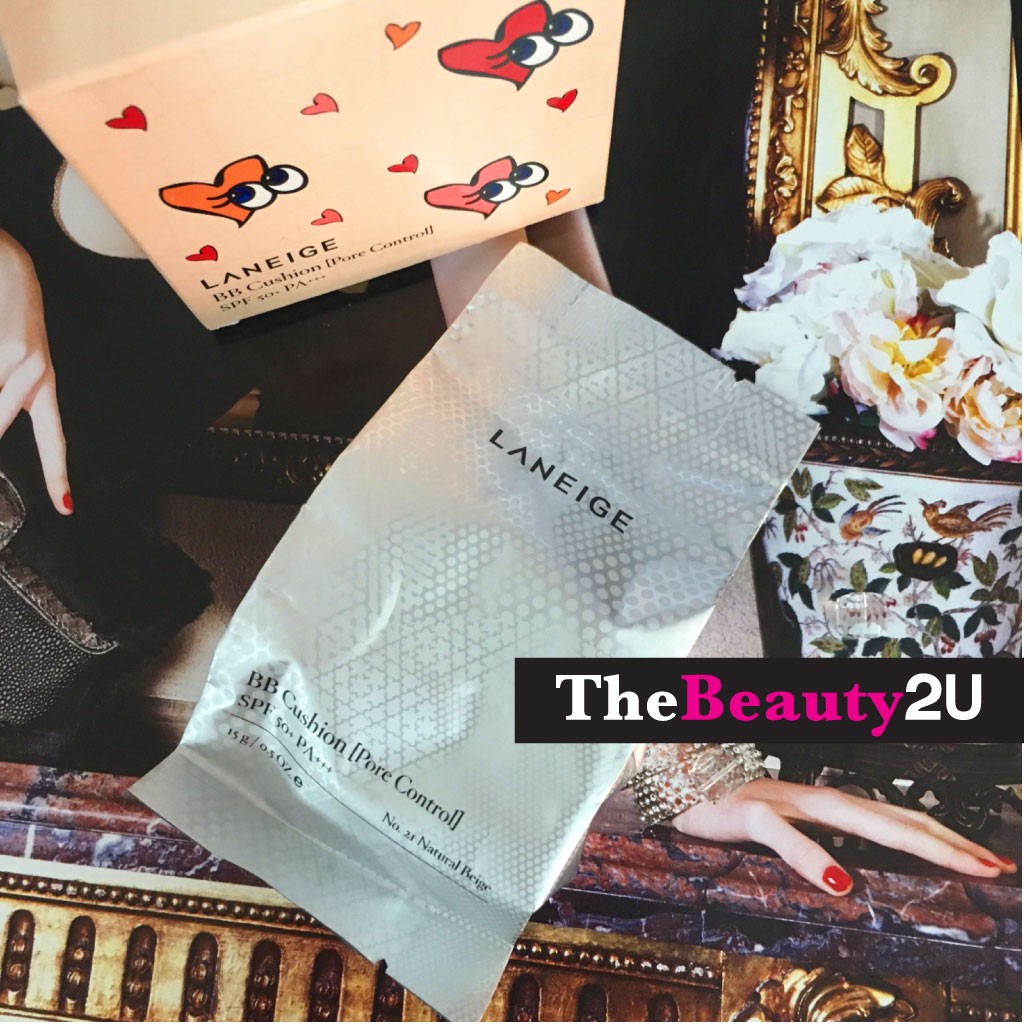 ลดเพิ่ม 20% laneige BB Cushion Pore Control SPF50+ PA+++  เบอร์ 21 (สูตรคุมมัน)(Refil)