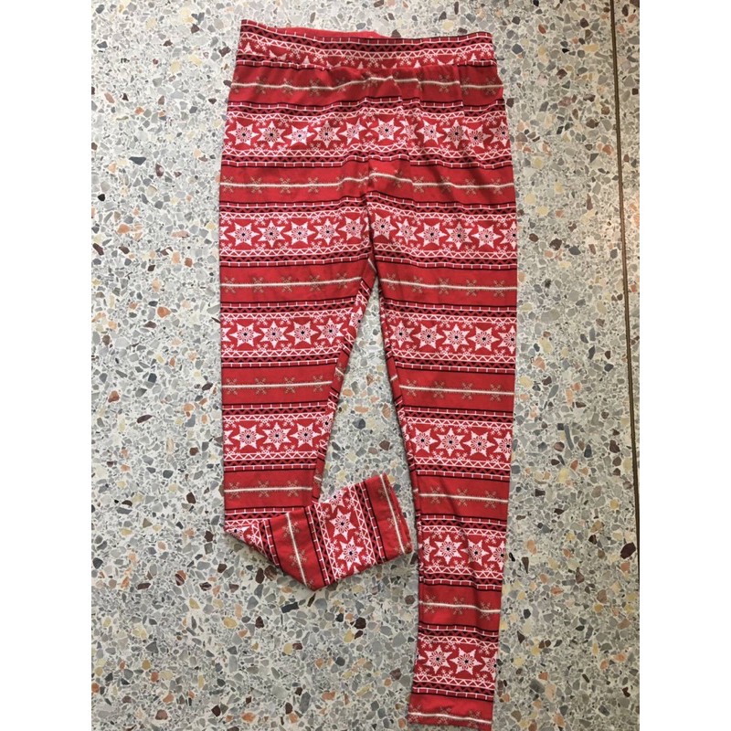 christmas pajama leggings sweatpants กางเกงขายาวลายคริสมาสต์ กางเกงจ๊อก