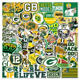 สติกเกอร์พีวีซี NFL Team Green Bay Packers กันน้ํา 50 ชิ้น