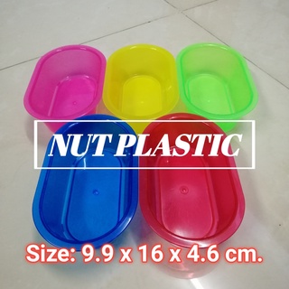 NutPlastic อ่างน้ำนก อ่างอาบน้ำนก อุปกรณ์สัตว์เลี้ยง !!ถ้วยวางพื้นทรงอ่าง!! ขนาด 9.9x16x4.6cm.