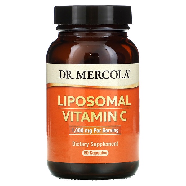Dr. Mercola,Liposomal Vitamin C, 500 mg, 60,180 Capsules วิตามินซีในรูปของไลโปโซมอลเทคโนโลยี ดูดซึมได้ดีขึ้น