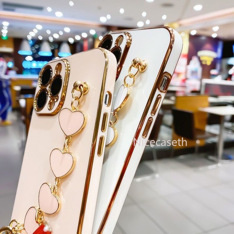 New เคส Xiaomi 12 Pro Redmi Note 11S 11 Pro 5G 4G Straight Edge Phone Case เคสโทรศัพท Phone Soft Back Cover with Love Bracelet Easy To Carry #8