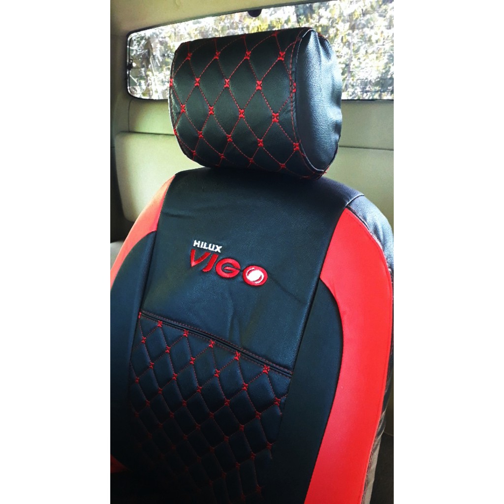 ชุดหุ้มเบาะ VIP VIGO ตรงรุ่น ทุกรุ่น ทุกปี หุ้มเบาะแบบสวมทับ เข้ารูปตรงรุ่นชุด หนังอย่างดี หุ้มเบาะ TOYOTA โตโยต้า วีโก้ - รูปที่ 3