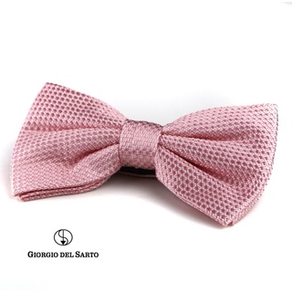 GIORGIO DEL SARTO Two-Fold Silk Bow Tie Light Pink โบว์ไทผ้าไหมสองจีบ #17