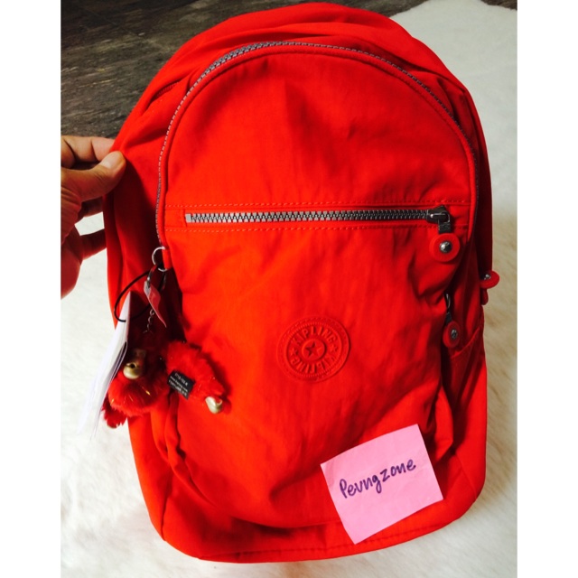Kipling Challenger ii Candy Red - Limited Edition ลิงหน้าทอง