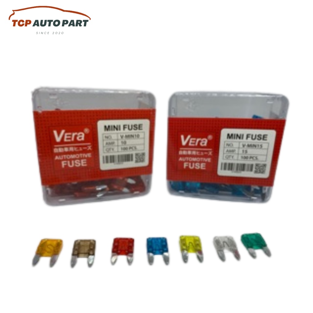ฟิวส์เสียบจิ๋ว ยี่ห้อ VERA ตัวสั้น ขายาว (ราคาต่อชิ้น) 5AMP., 7.5 AMP., 10 AMP., 15 AMP., 20 AMP., 2