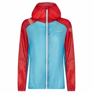 LA SPORTIVA BRIZA WINDBREAKER JKT WOMEN MALIBU BLUE/HIBISCUS - เสื้อกันลมผู้หญิง