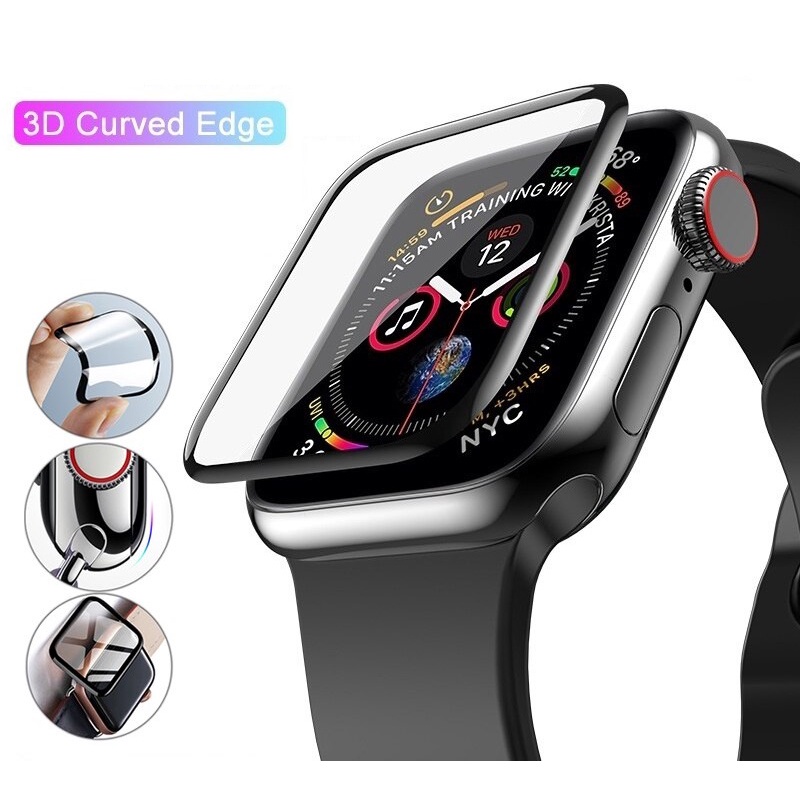 3D โค้งเต็มรูปแบบฟิล์มนุ่มปกป้องหน้าจอสําหรับ Apple Watch 49/46/45/41/44/40/42/38 มม.Series Ultra/11/10/9/8/7/SE/6/5/4/3/2/1