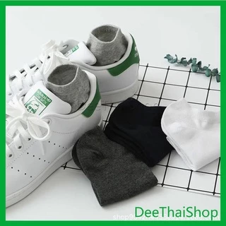 DeeThai ถุงเท้าข้อสั้น ใส่ได้ทุกฤดูกาล ผ้าซับเหงื่อ ฝ้าย ใส่สบาย Men's socks