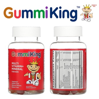 GummiKing, Multi Vitamin + Mineral For Kids, Grape, Lemon, Orange, Strawberry And Cherry, 60 Gummies